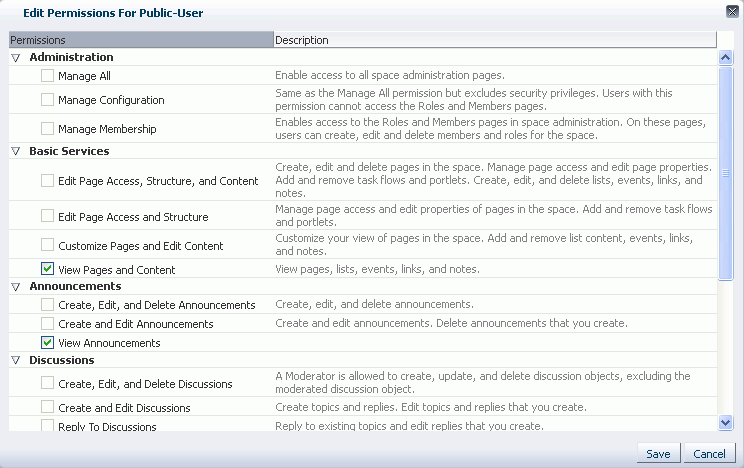 Granting Permissions to Public User Granting Permissions to Public User