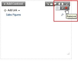 Remove icon on a layout component Remove icon on a layout component