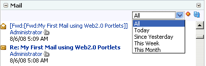 Mail personalization menu Mail personalization menu