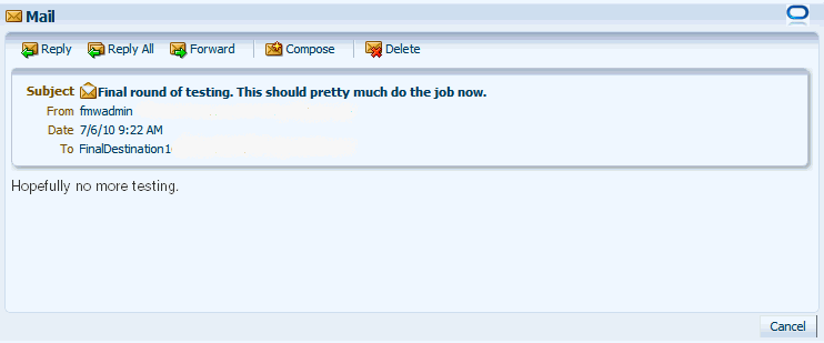 A Mail message