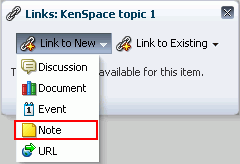 Linking a Discussion Topic to a New Note Linking a Discussion Topic to a New Note