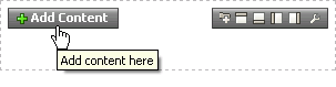 Add Content button on a Box layout component Add Content button on a Box layout component