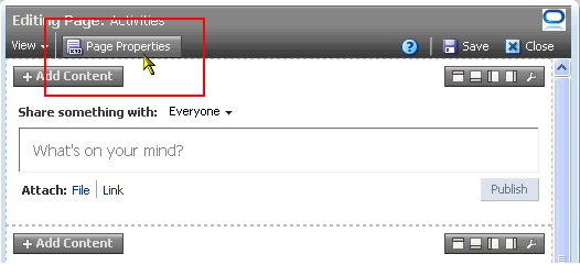 Page Properties button in page edit mode Page Properties button in page edit mode