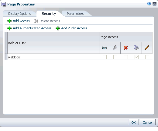 Security tab in Page Properties dialog Security tab in Page Properties dialog