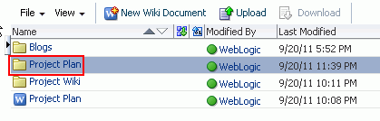 Folder Created at the Space Root Level Folder Created at the Space Root Level