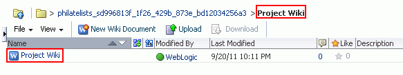 A Newly Created Wiki Document in Document Hierarchy A Newly Created Wiki Document in Document Hierarchy