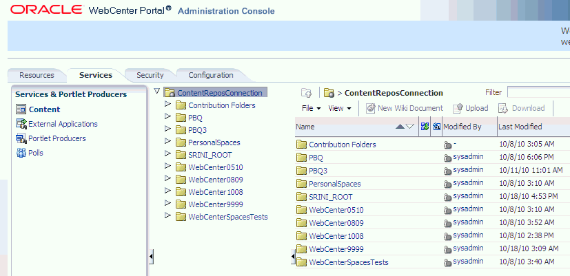 Contents of a Primary Repository for the Documents Service Contents of a Primary Repository for the Documents Service