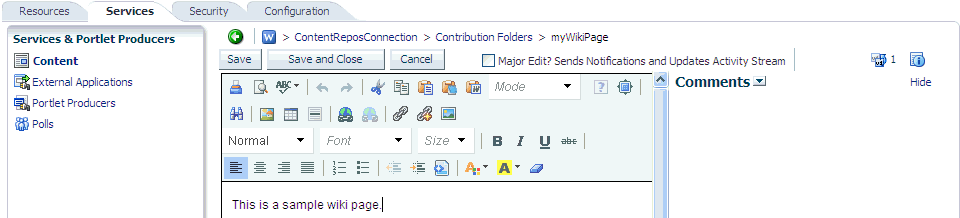 A Wiki Page Opened for Editing A Wiki Page Opened for Editing