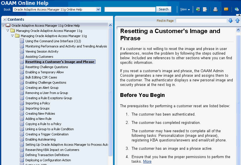 Online help dialog Online help dialog