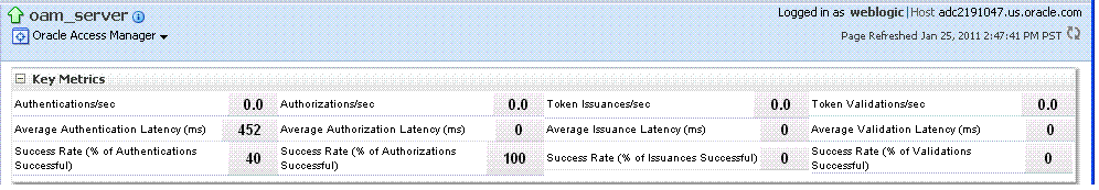 Key Metrics for OAM Server Key Metrics for OAM Server
