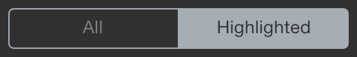All/Highlighted toggle
