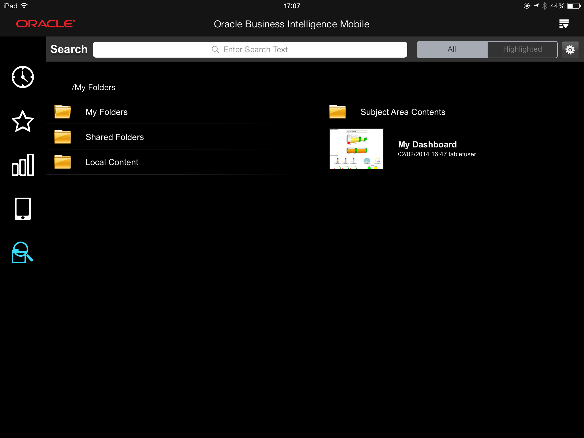 Search view