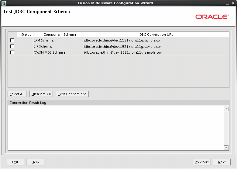 Test JDBC Component Schema Test JDBC Component Schema