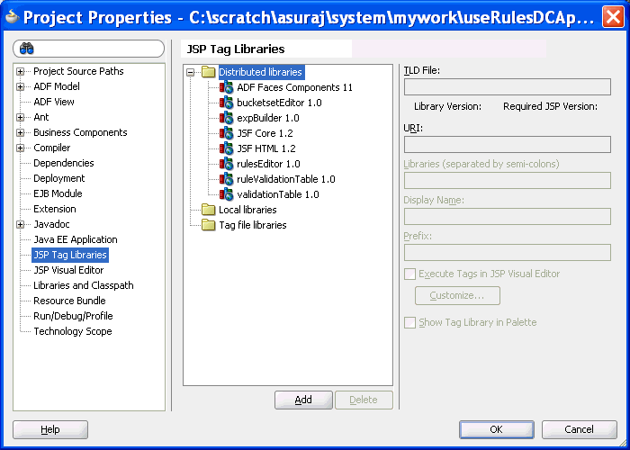 Checking the Required Tag Libraries Checking the Required Tag Libraries