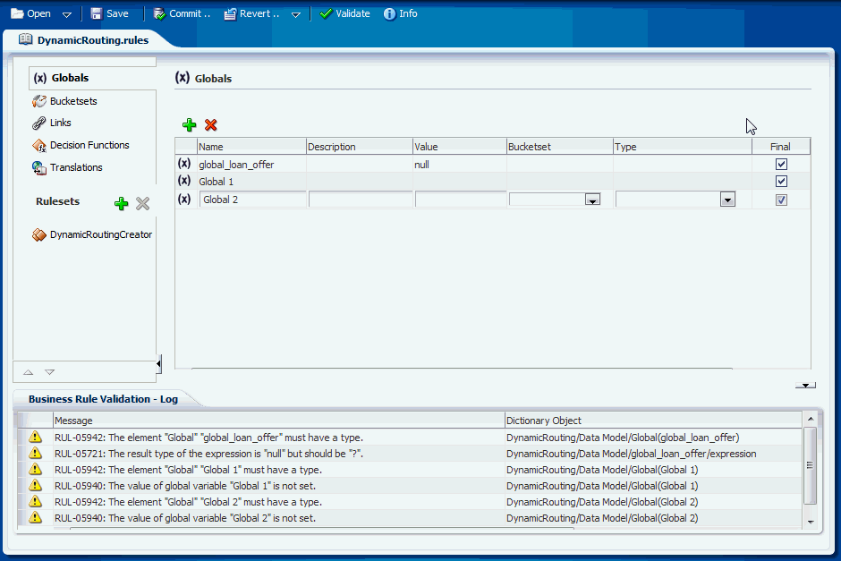Running the Sample Rules Dictionary Editor Application Running the Sample Rules Dictionary Editor Application