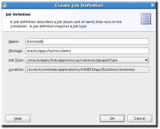 Create Job Definition with Job Type Create Job Definition with Job Type