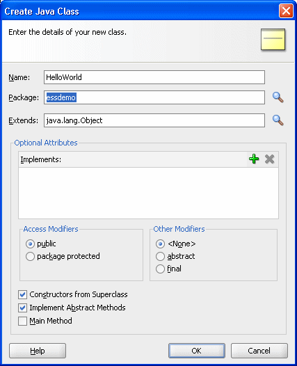 Adding a Java Implementation Class to the Sample Application Adding a Java Implementation Class to the Sample Application
