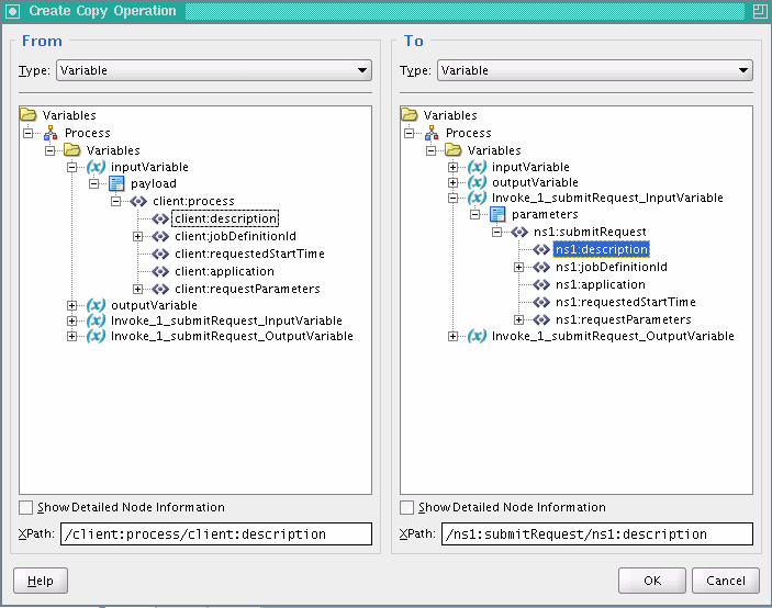Copy operation for the description parameter Copy operation for the description parameter