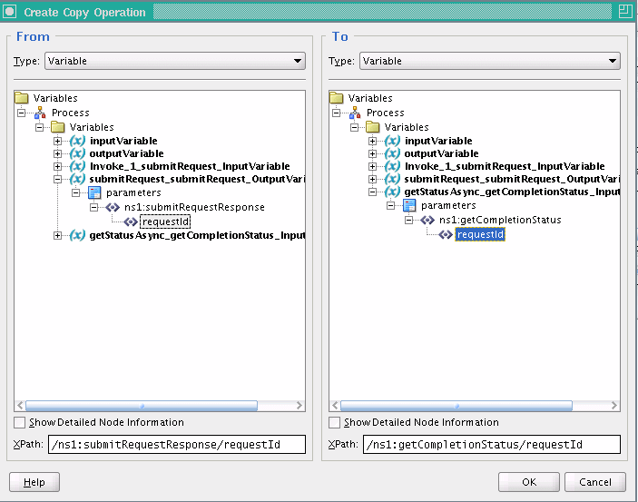 Edit Copy Operation window for Request ID Assign Edit Copy Operation window for Request ID Assign