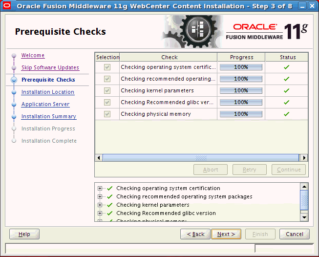 Description of prereq_checks_2.gif follows Description of prereq_checks_2.gif follows