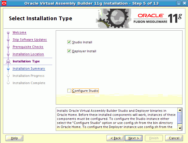 Install type page Install type page