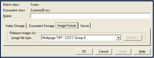 Image Format Tab window Image Format Tab window