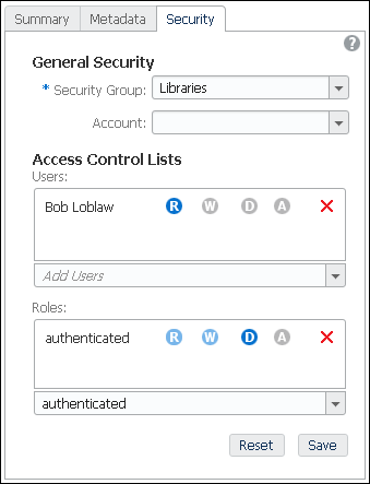 Security Tab