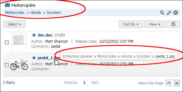 Graphic showing document context