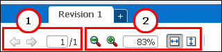 Graphic showing document page toolbar