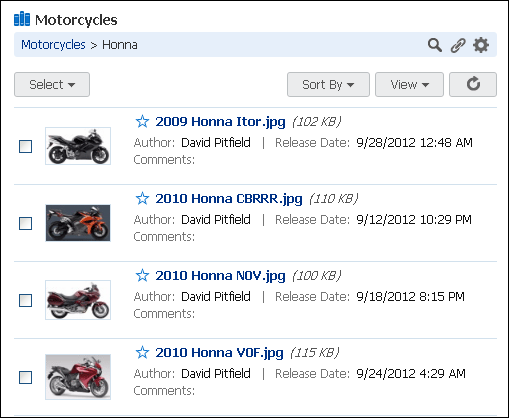 Browse Results List