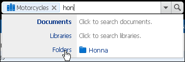 Search Box on Find Documents page