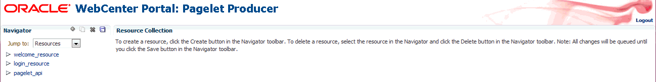Description of webcenter_pagelet_console.gif follows Description of webcenter_pagelet_console.gif follows