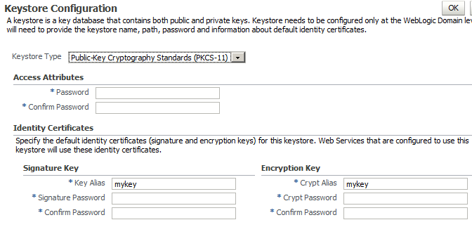 PKCS Keystore Configuration. PKCS Keystore Configuration.