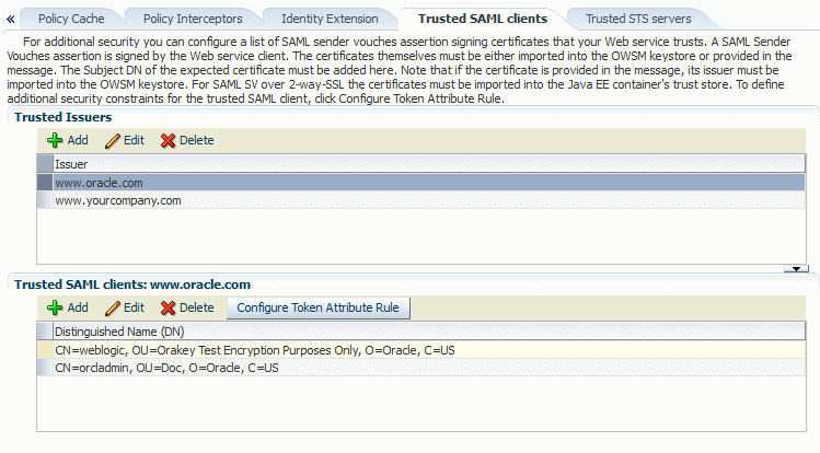 Trusted Issuer and Trusted SAML Clients Trusted Issuer and Trusted SAML Clients