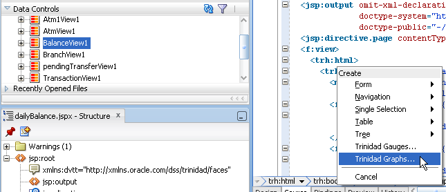 Data control context menu