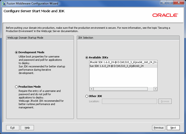 Description of start_mode_jdk.gif follows Description of start_mode_jdk.gif follows