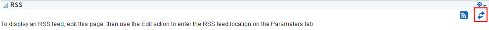 Refresh icon on a RSS view