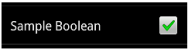 A sample Android boolean preference list.