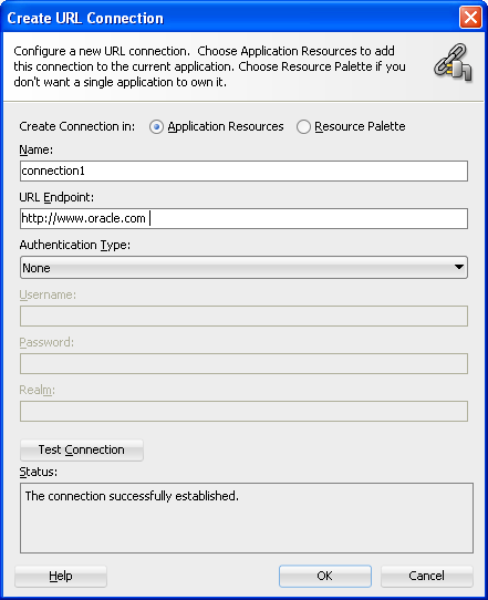 Point to the application server URL.