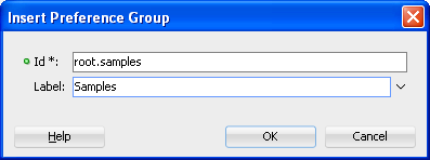 Definge the parent Preference Group element.