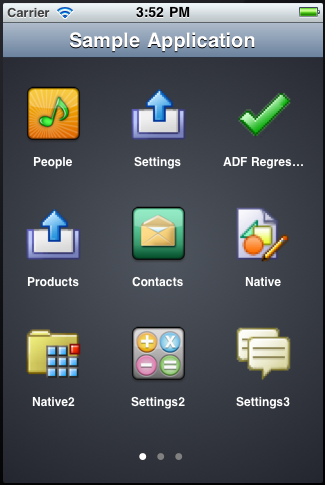 Default Springboard Display