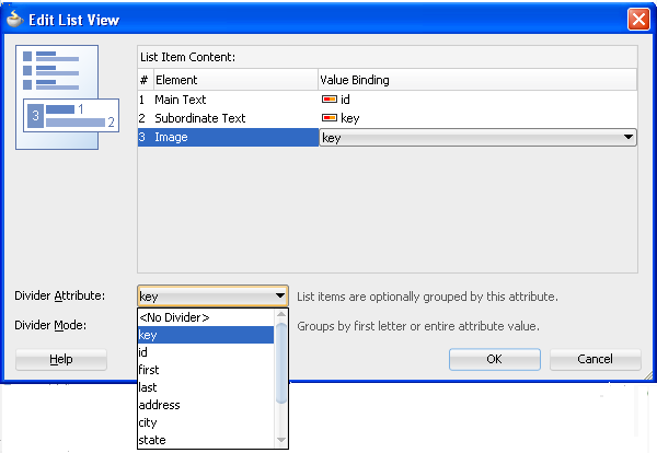 Specifying Divider Property