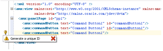 Element Identifier Audit in Source Editor