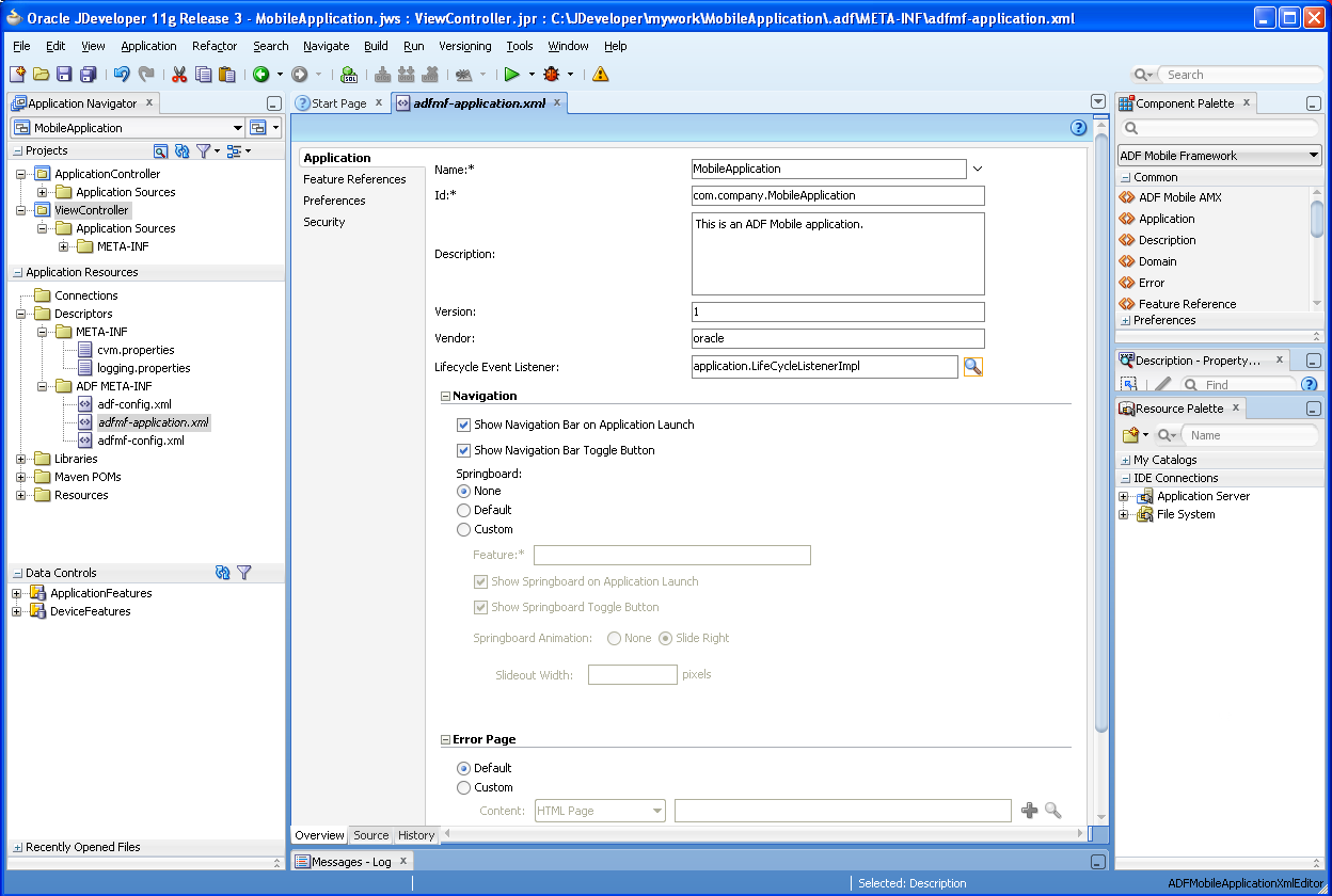 The overview editor.