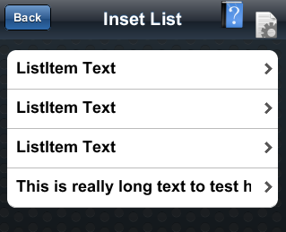 Inset List View at Design Time