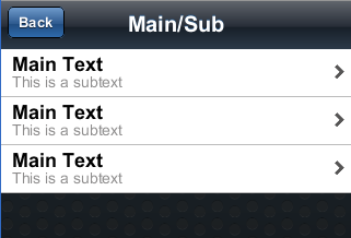 List view with sublist