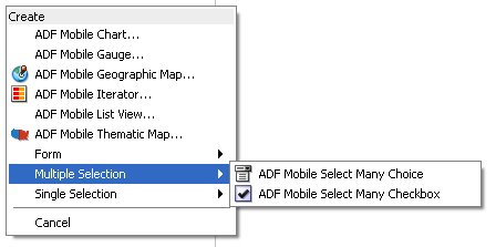 Context Menu for Multiple Selection Controls