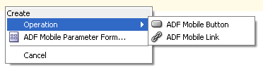 Context Menu for Operations