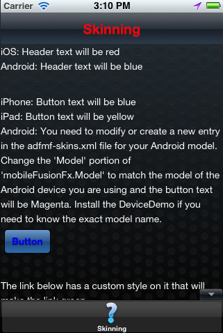 CSS rendering on the iPhone.
