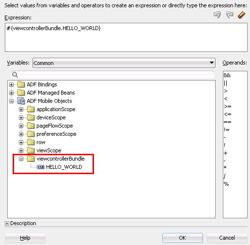 Contents of the viewControllerBundle Node
